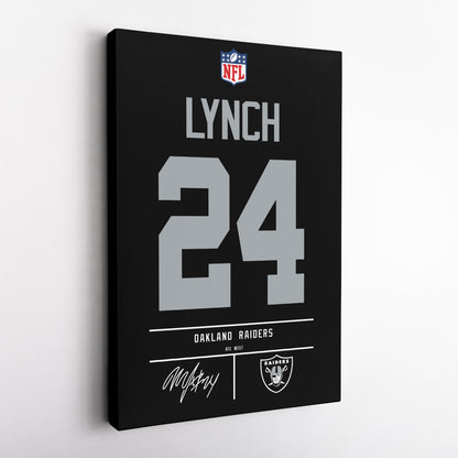 Marshawn Lynch Oakland Raiders Jersey Canvas Wall Art