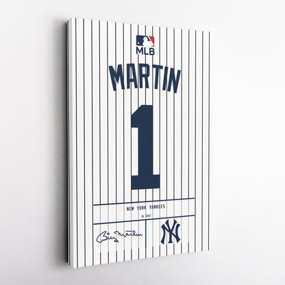 Billy Martin Yankees Jersey Canvas Print | Wall Art Decor