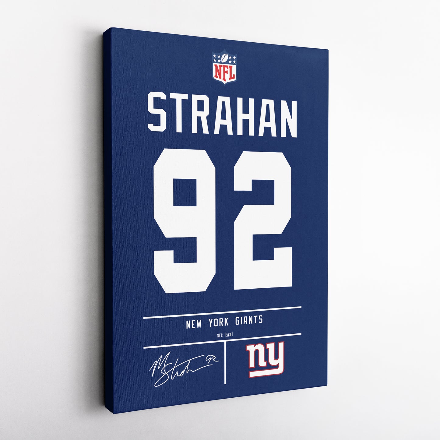 Michael Strahan Giants Jersey Canvas Print | Wall Art Decor