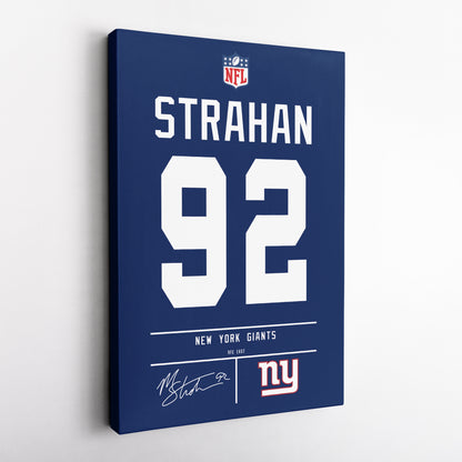 Michael Strahan Giants Jersey Canvas Print | Wall Art Decor