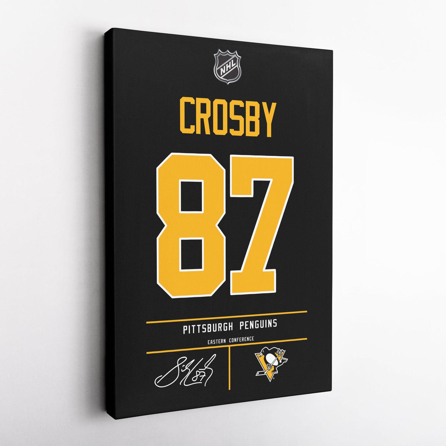 Sidney Crosby Penguins Jersey Canvas Print | Wall Art Decor