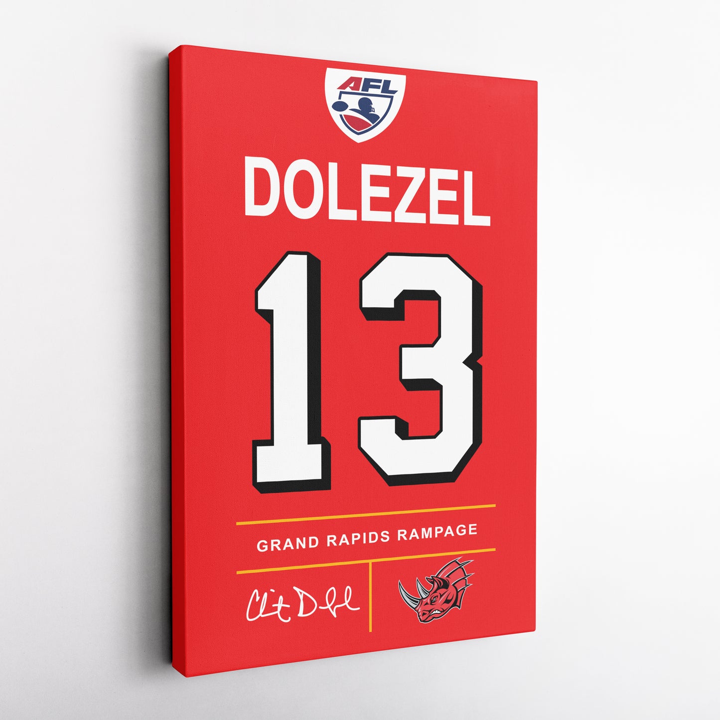 Clint Dolezel Rampage Jersey Canvas Print | Wall Art Decor