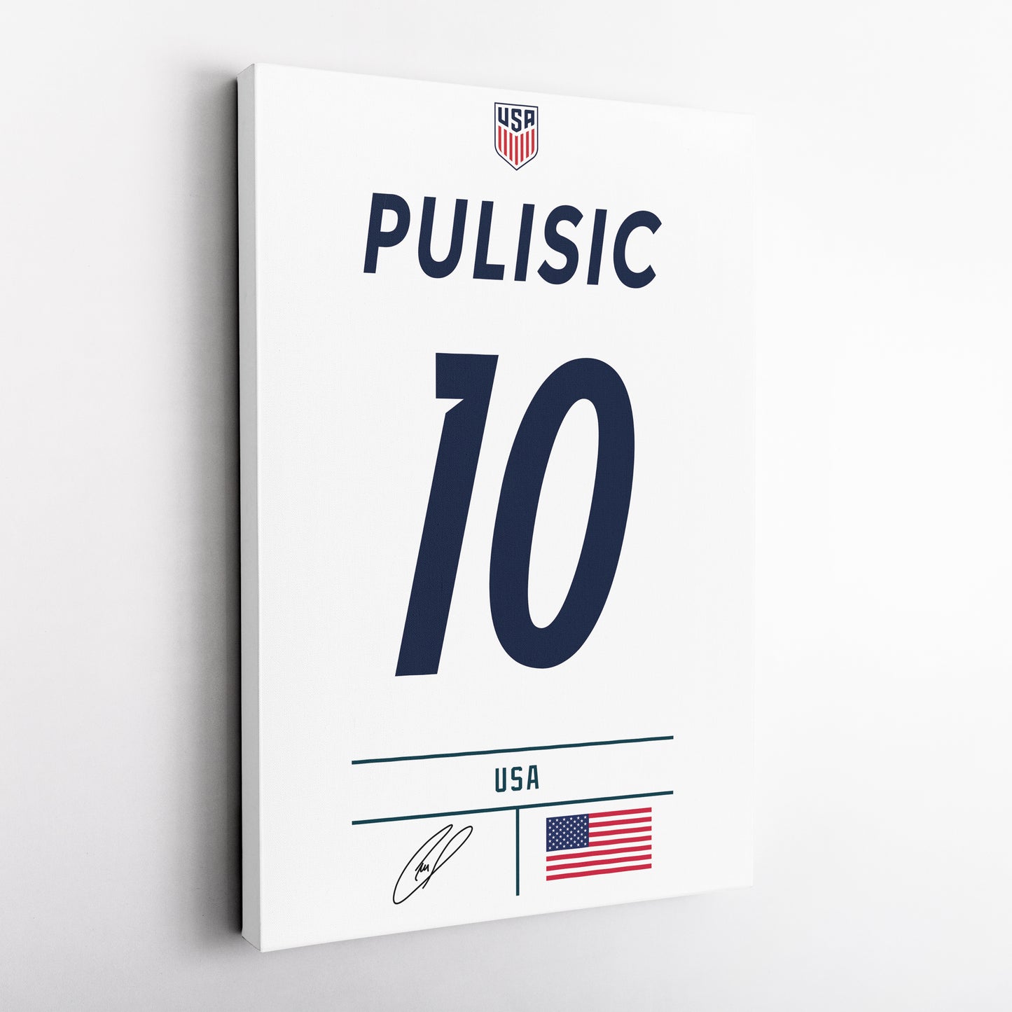 Christian Pulisic USA Jersey Canvas Wall Art