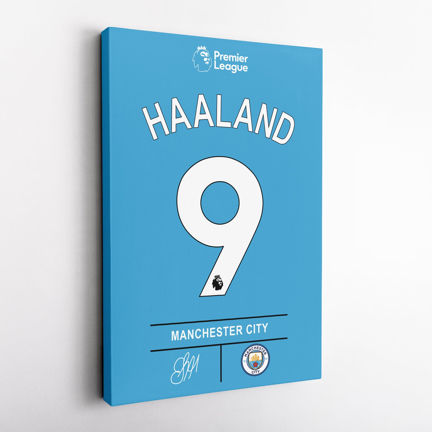Erling Haaland Manchester City Jersey Canvas Wall Art