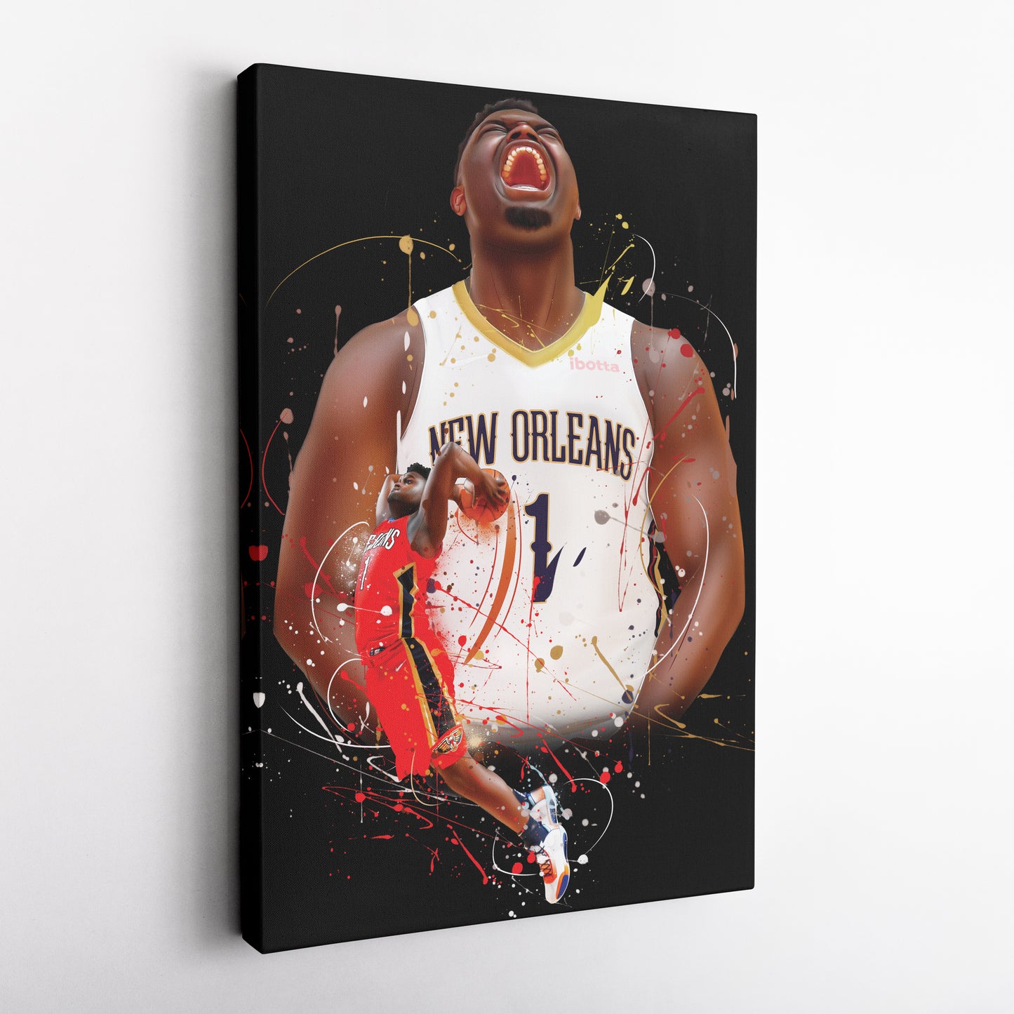 Zion Williamson Pelicans Canvas Print | New Orleans Basketball Wall Art
