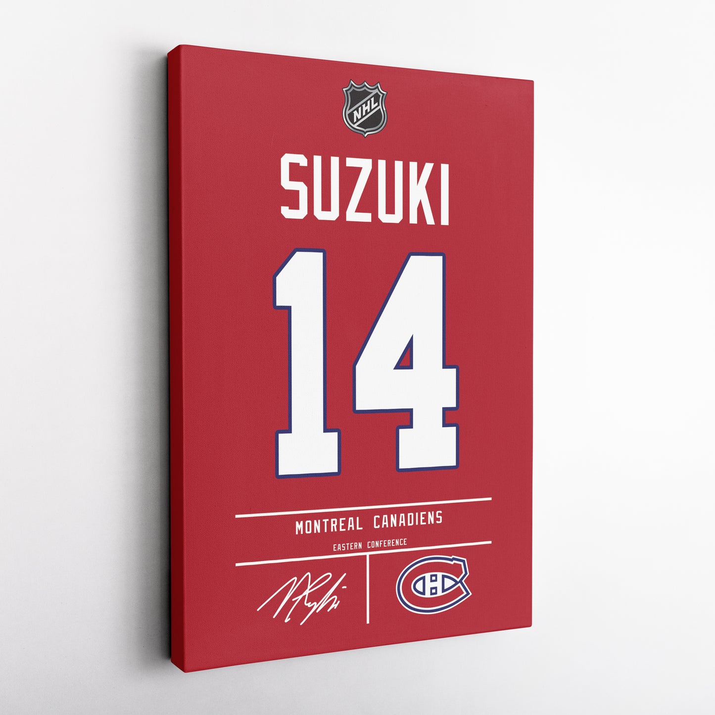 Nick Suzuki Canadiens Jersey Canvas Print | Wall Art Decor
