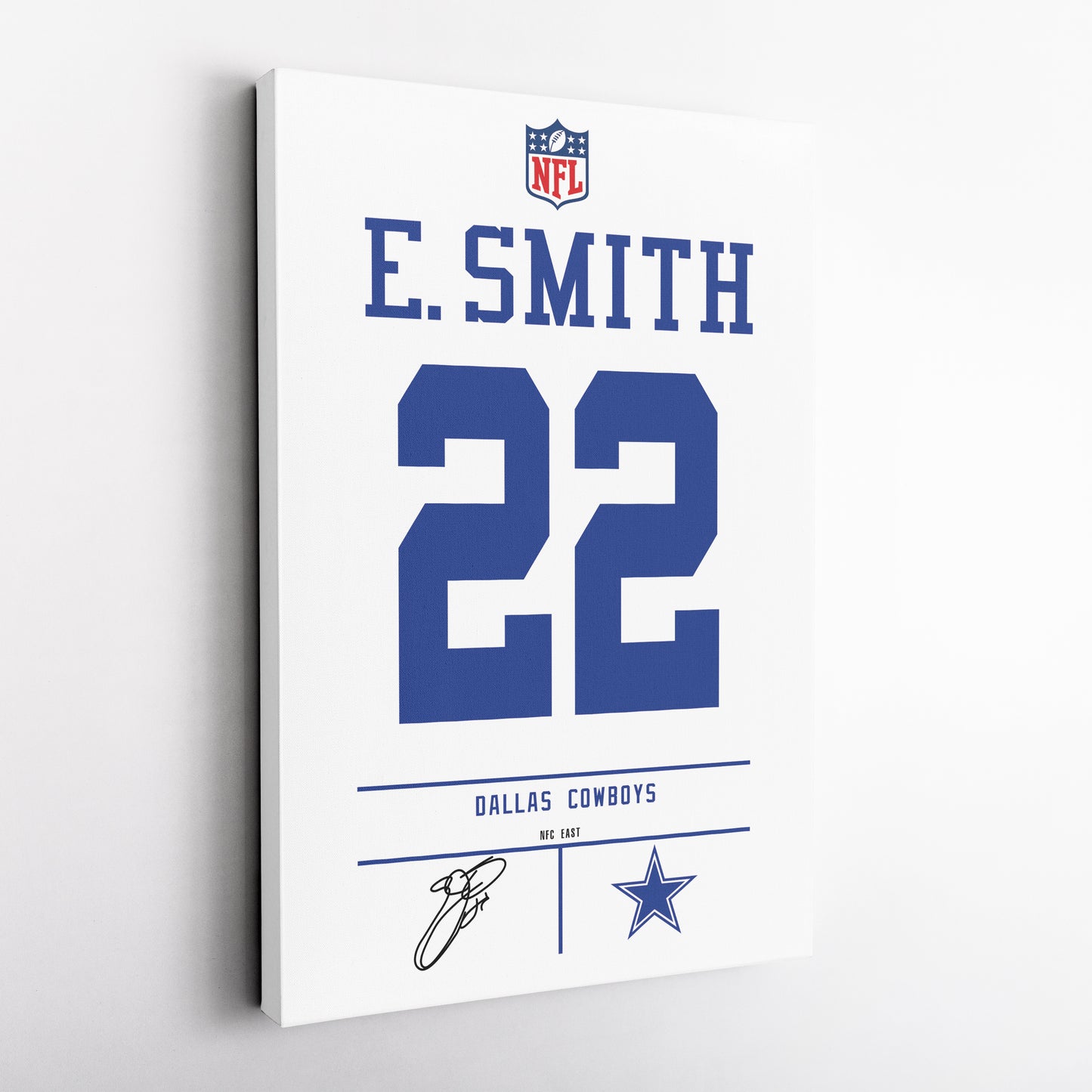 Emmitt Smith Cowboys Jersey Canvas Print | Wall Art Decor