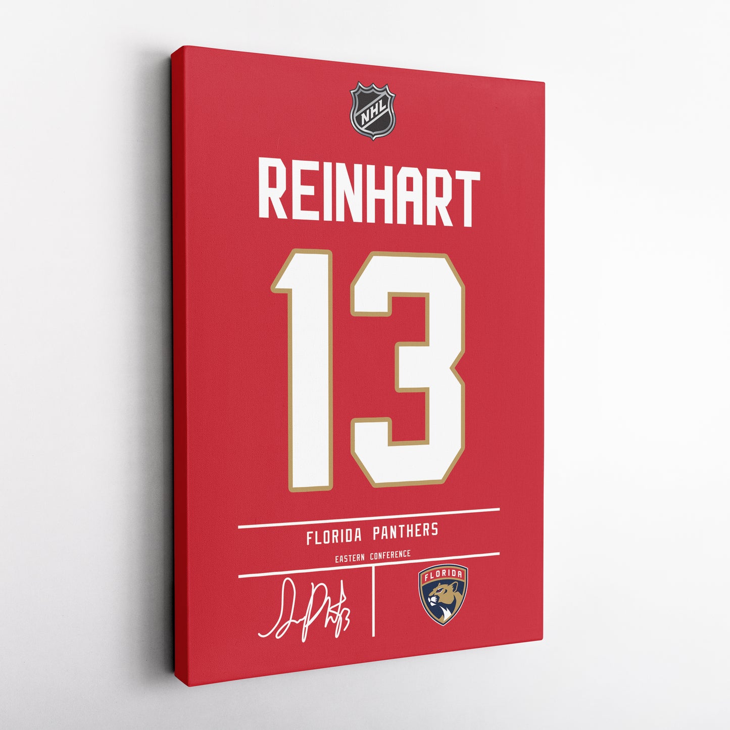 Sam Reinhart Panthers Jersey Canvas Print | Wall Art Decor