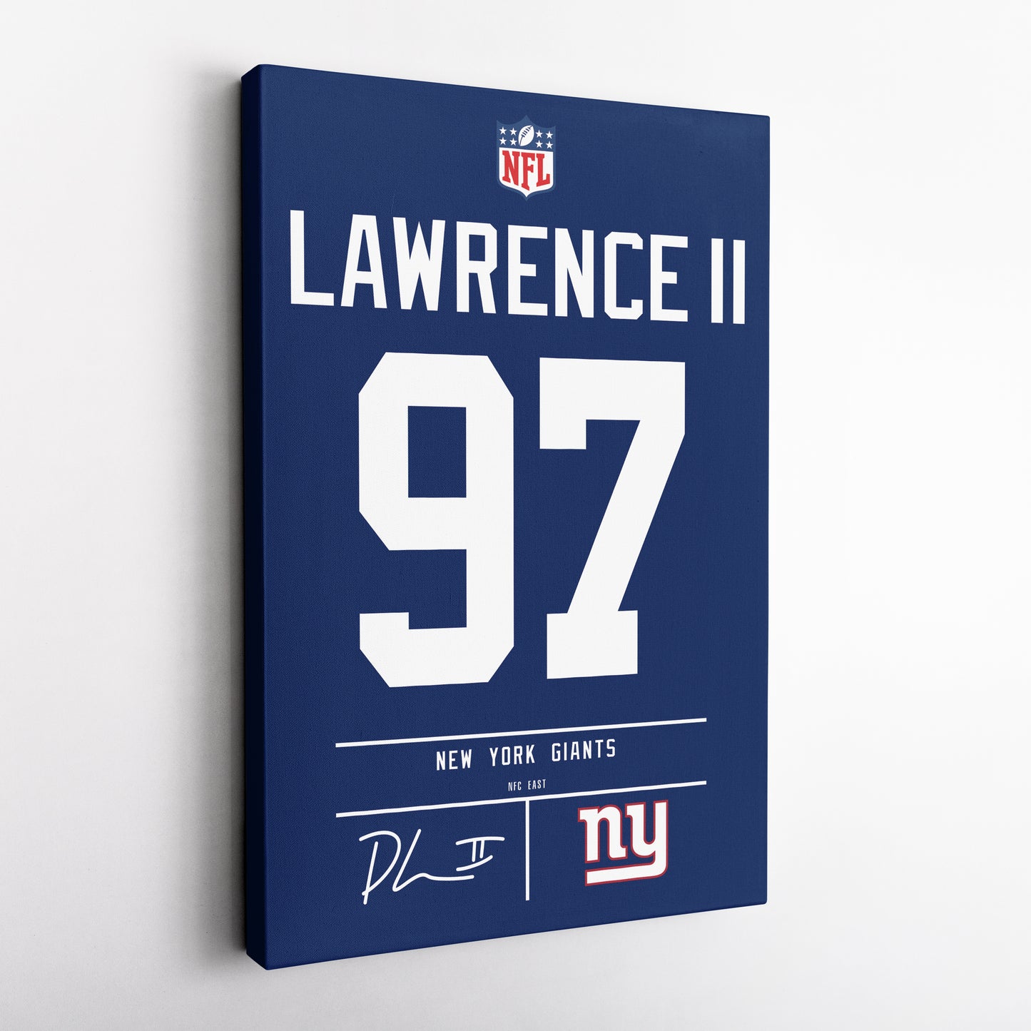 Dexter Lawrence New York Giants Jersey Canvas Wall Art