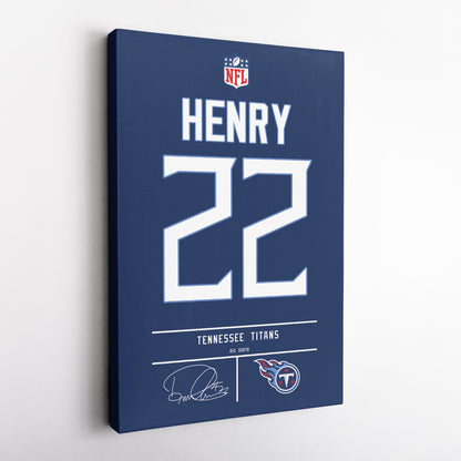 Derrick Henry Titans Jersey Canvas Print | Wall Art Decor