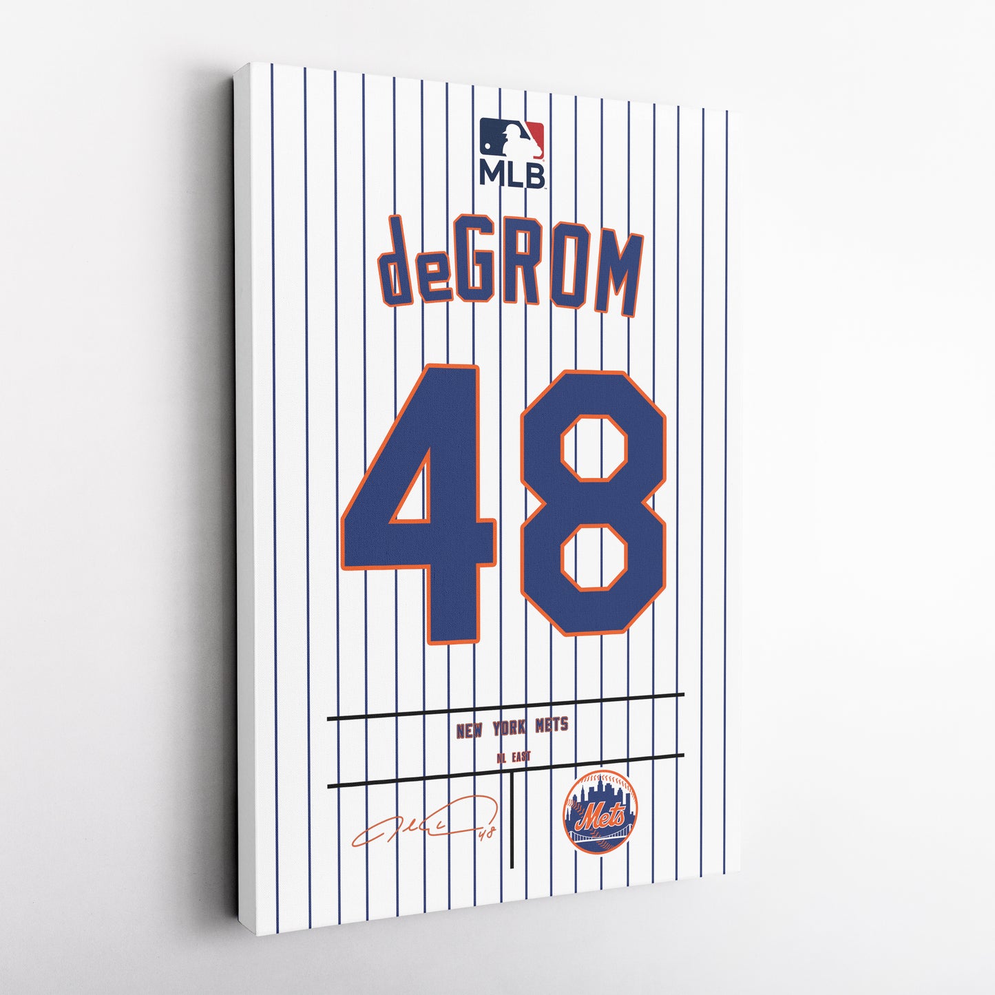 Jacob deGrom Mets Jersey Canvas Print | Wall Art Decor