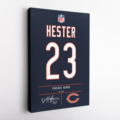 Devin Hester Bears Jersey Canvas Print | Wall Art Decor