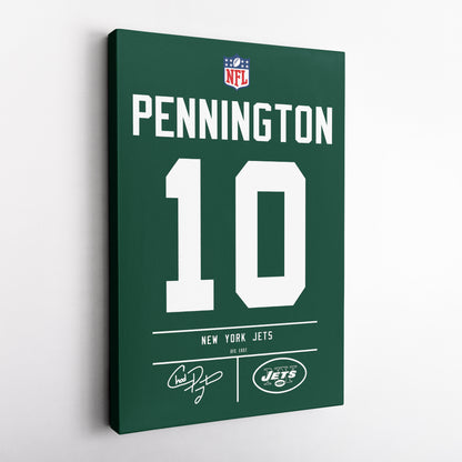Chad Pennington Jets Jersey Canvas Print | Wall Art Decor