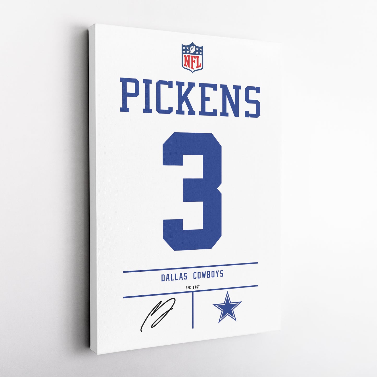 George Pickens Dallas Cowboys Jersey Canvas Wall Art