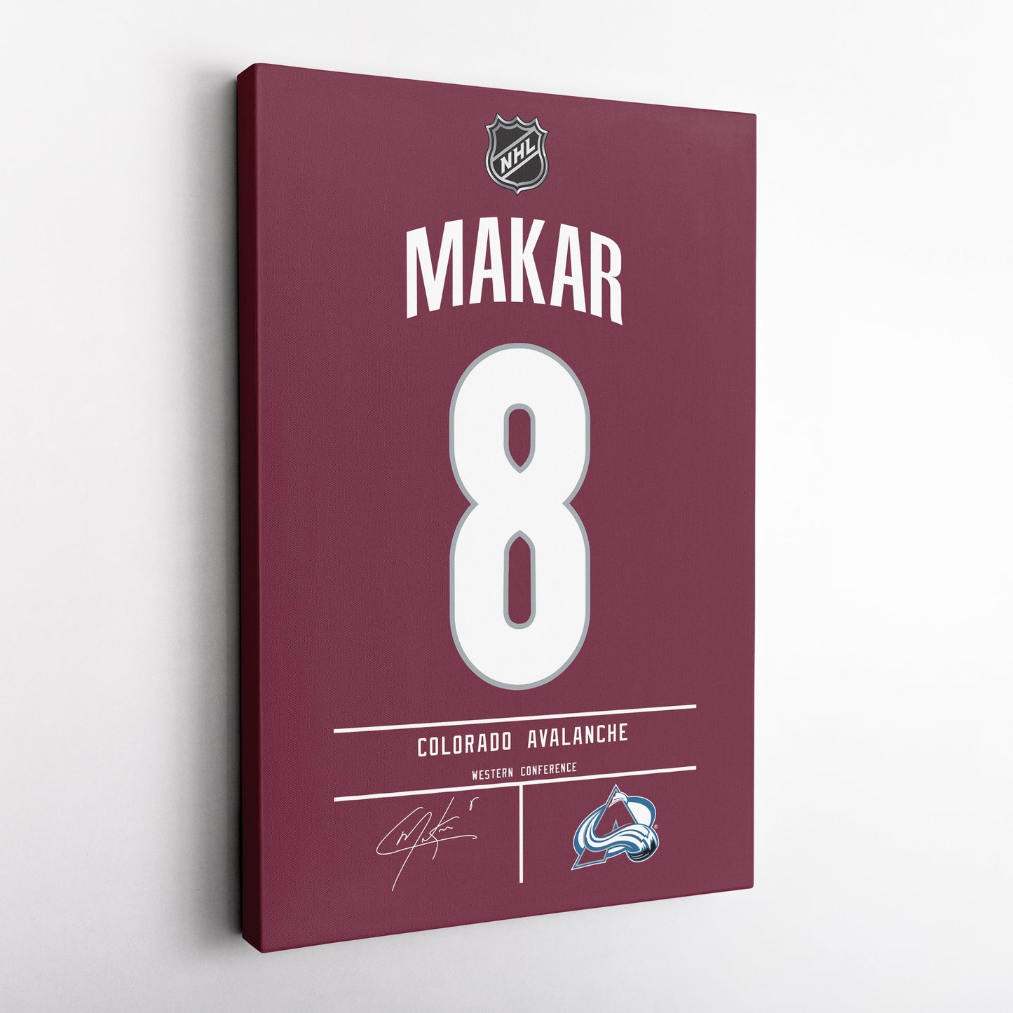 Cale Makar Avalanche Jersey Canvas Print | Wall Art Decor