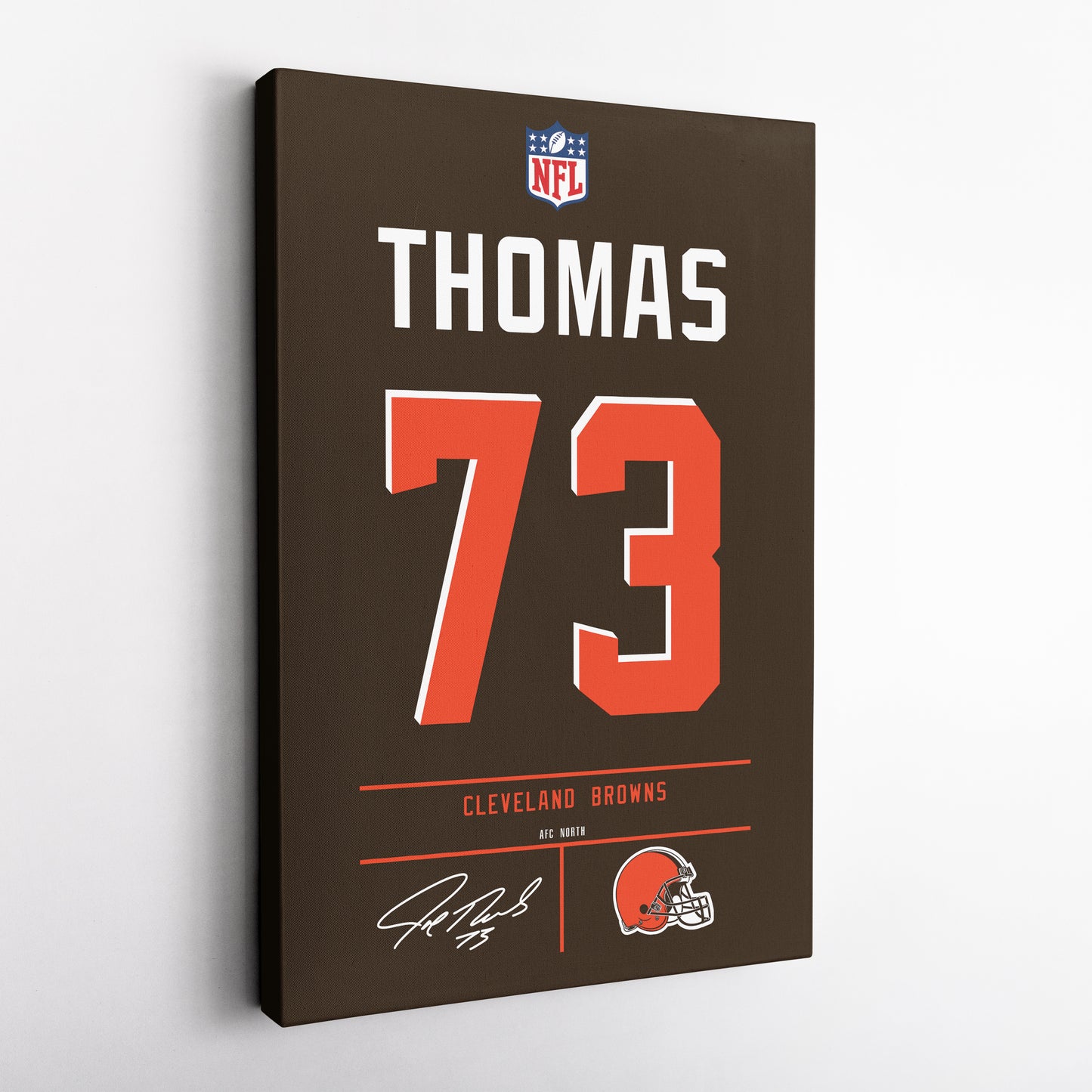Joe Thomas Browns Jersey Canvas Print | Wall Art Decor