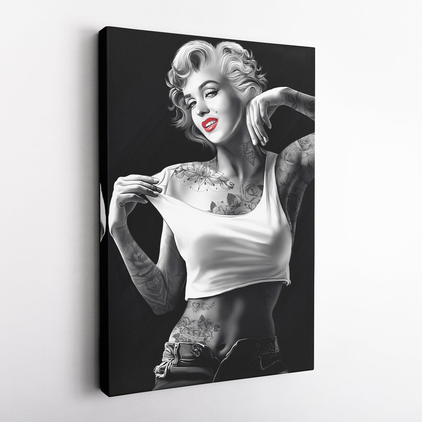 Marilyn Monroe Tattoo Canvas Print | Hollywood Icon Wall Art
