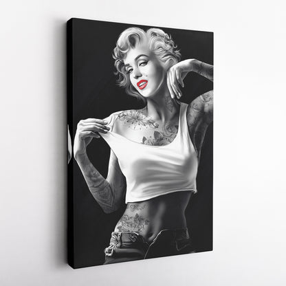 Marilyn Monroe Tattoo Canvas Print | Hollywood Icon Wall Art