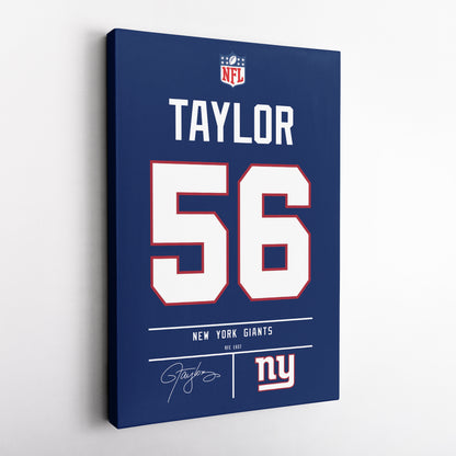 Lawrence Taylor Giants Jersey Canvas Print | Wall Art Decor