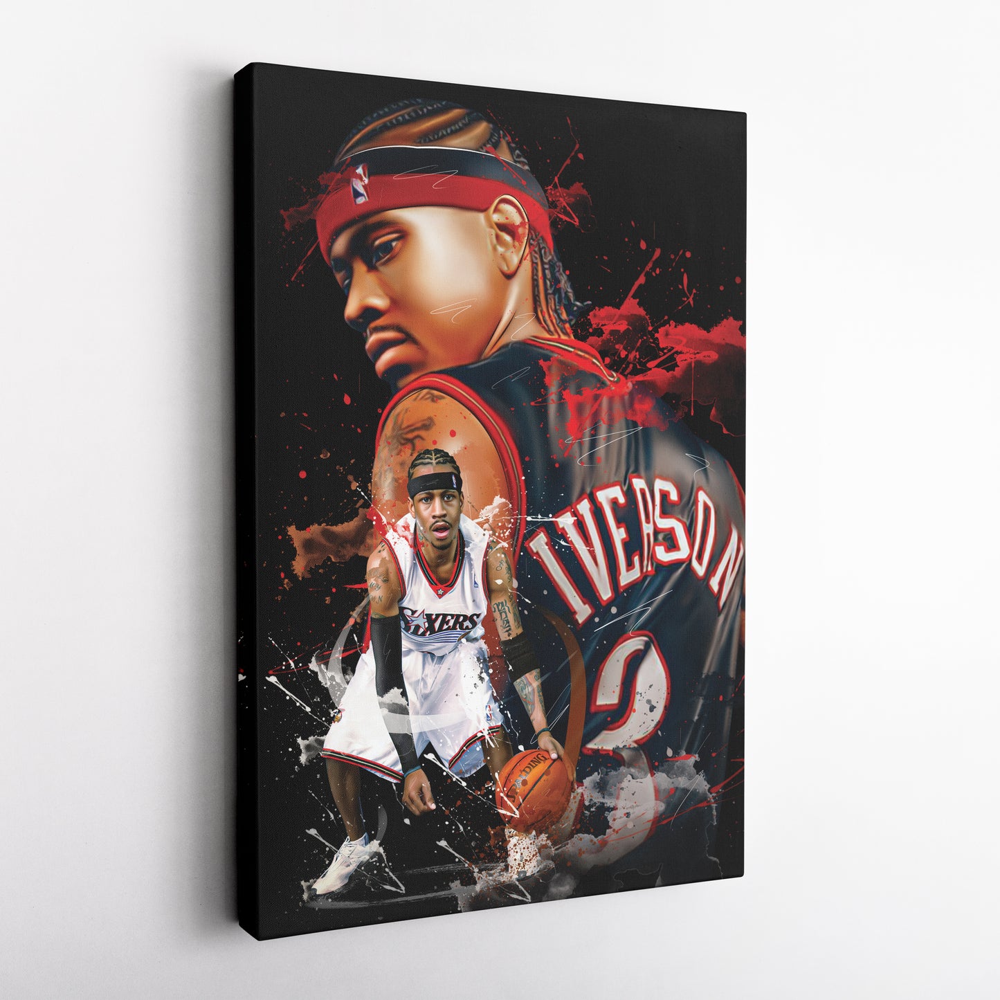 Allen Iverson 76ers Canvas Print | Philadelphia Basketball Wall Art