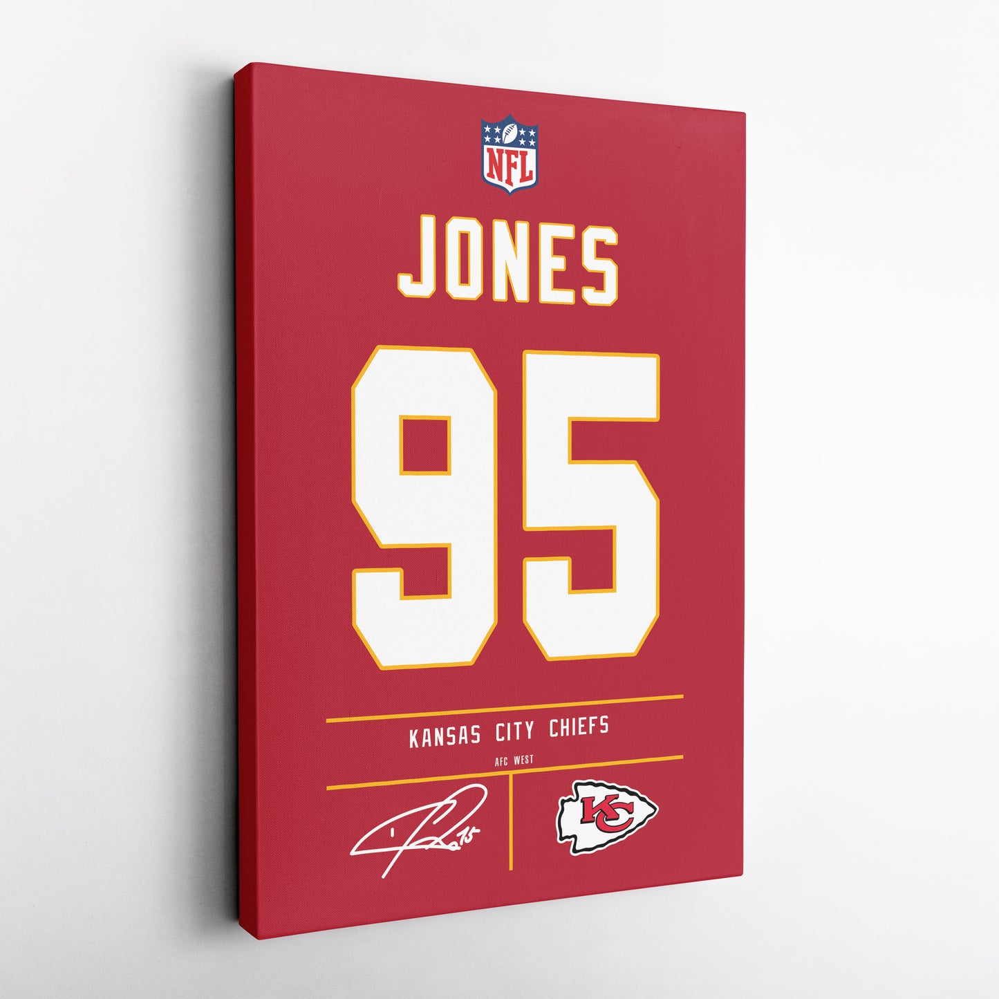 Chris Jones Chiefs Jersey Canvas Print | Wall Art Decor