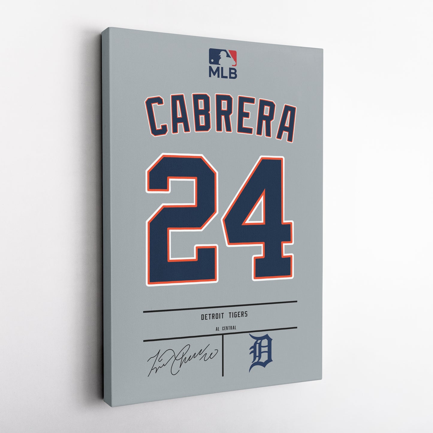 Miguel Cabrera Tigers Jersey Canvas Print | Wall Art Decor