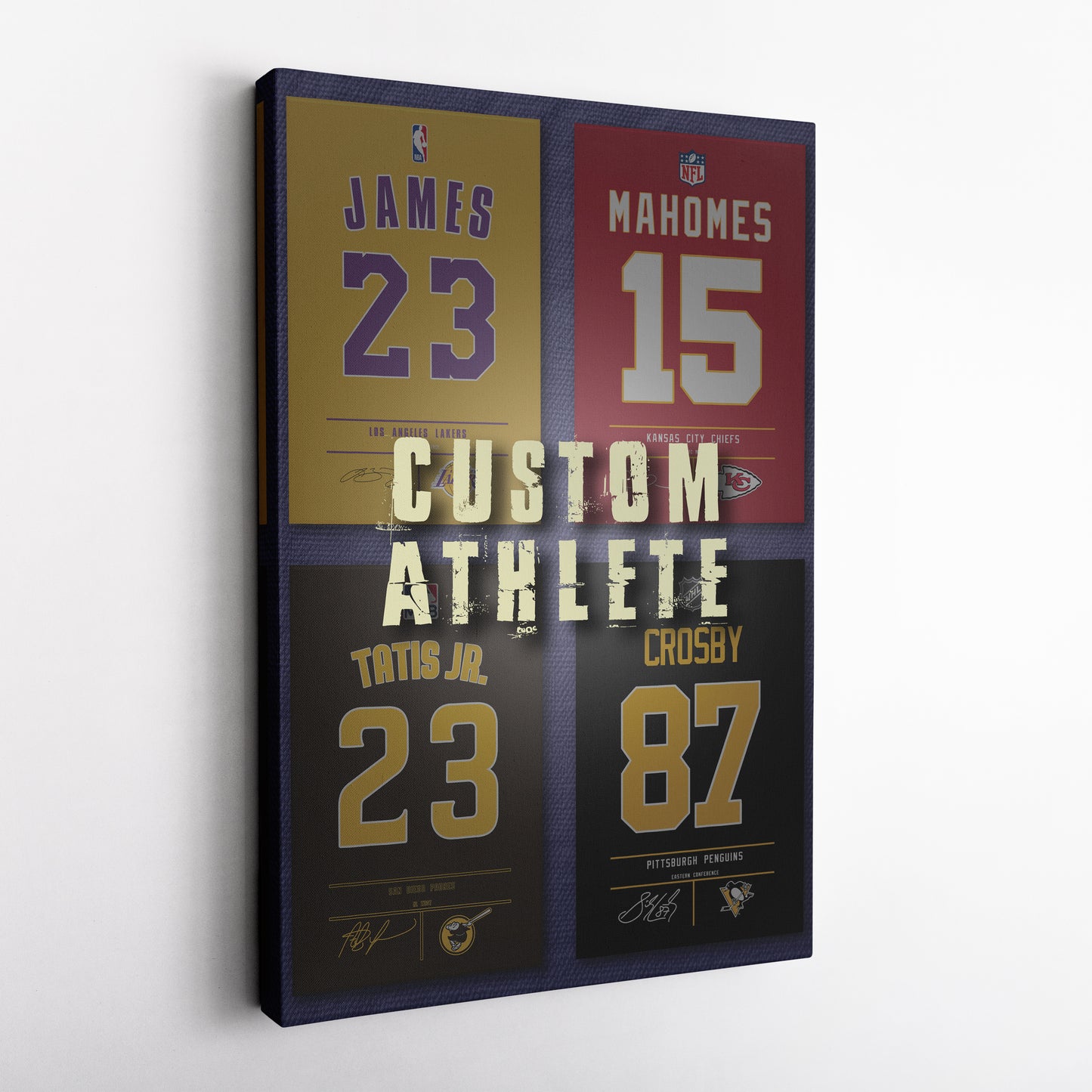 Custom Jersey Canvas Print | Personalized Wall Art Decor