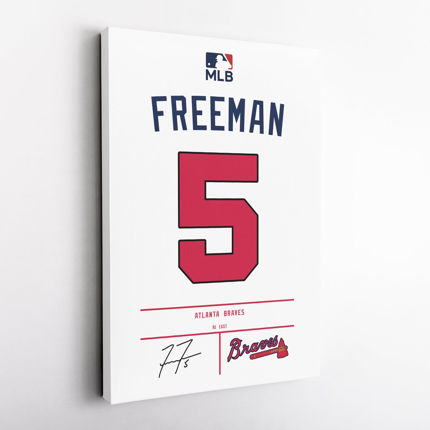 Freddie Freeman Braves Jersey Canvas Print | Wall Art Decor