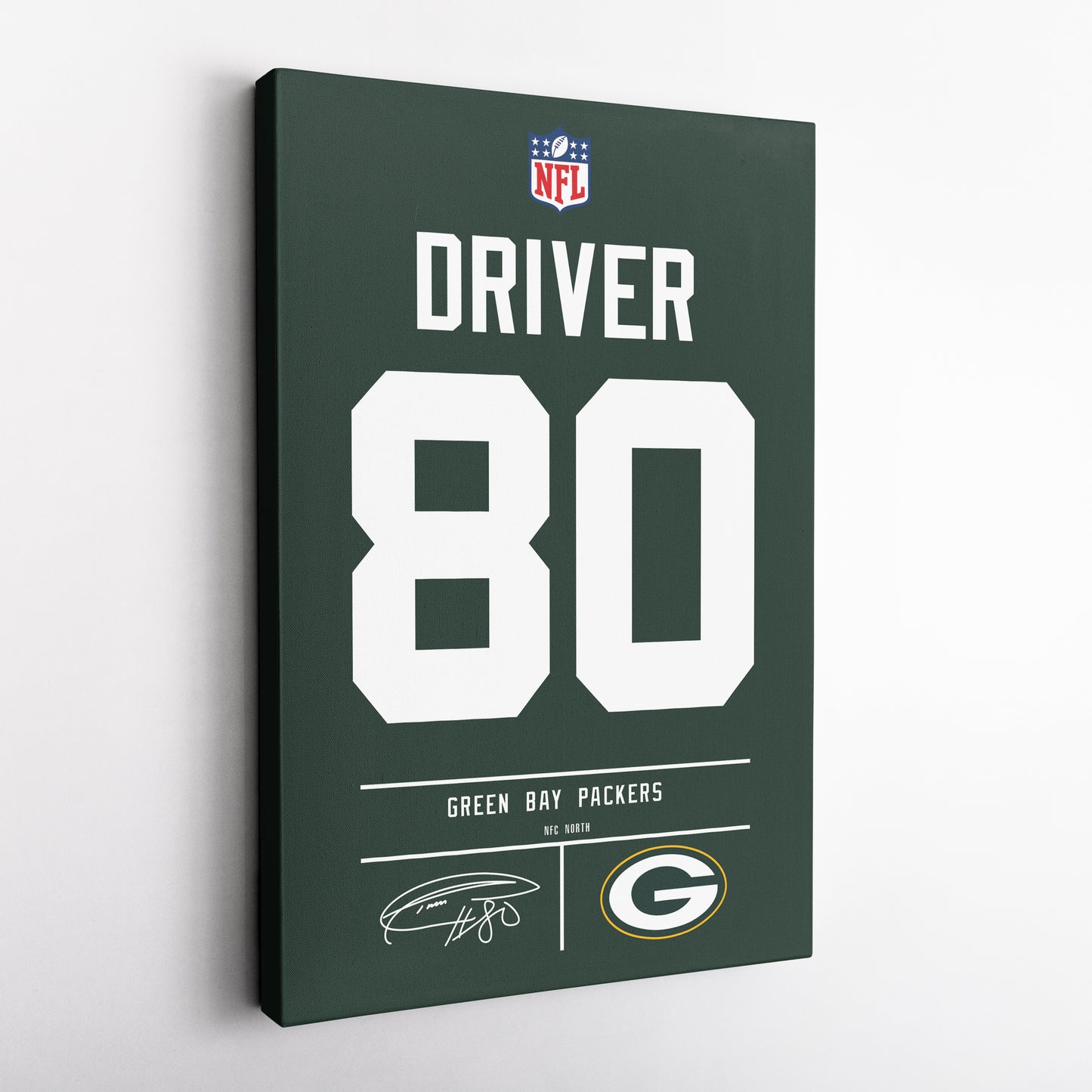Donald Driver Green Bay Packers Jersey Canvas Wall Art