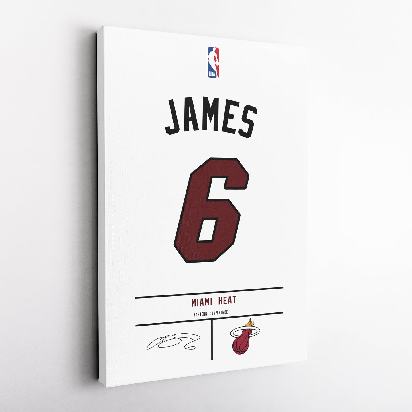 Lebron James Heat Jersey Canvas Print | Wall Art Decor