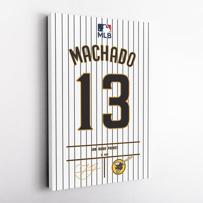 Manny Machado Padres Jersey Canvas Print | Wall Art Decor