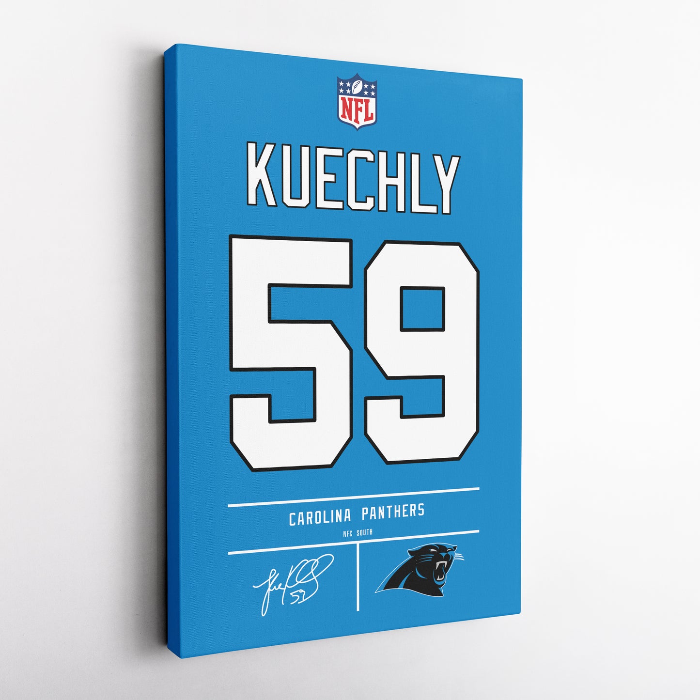 Luke Kuechly Panthers Jersey Canvas Print | Wall Art Decor