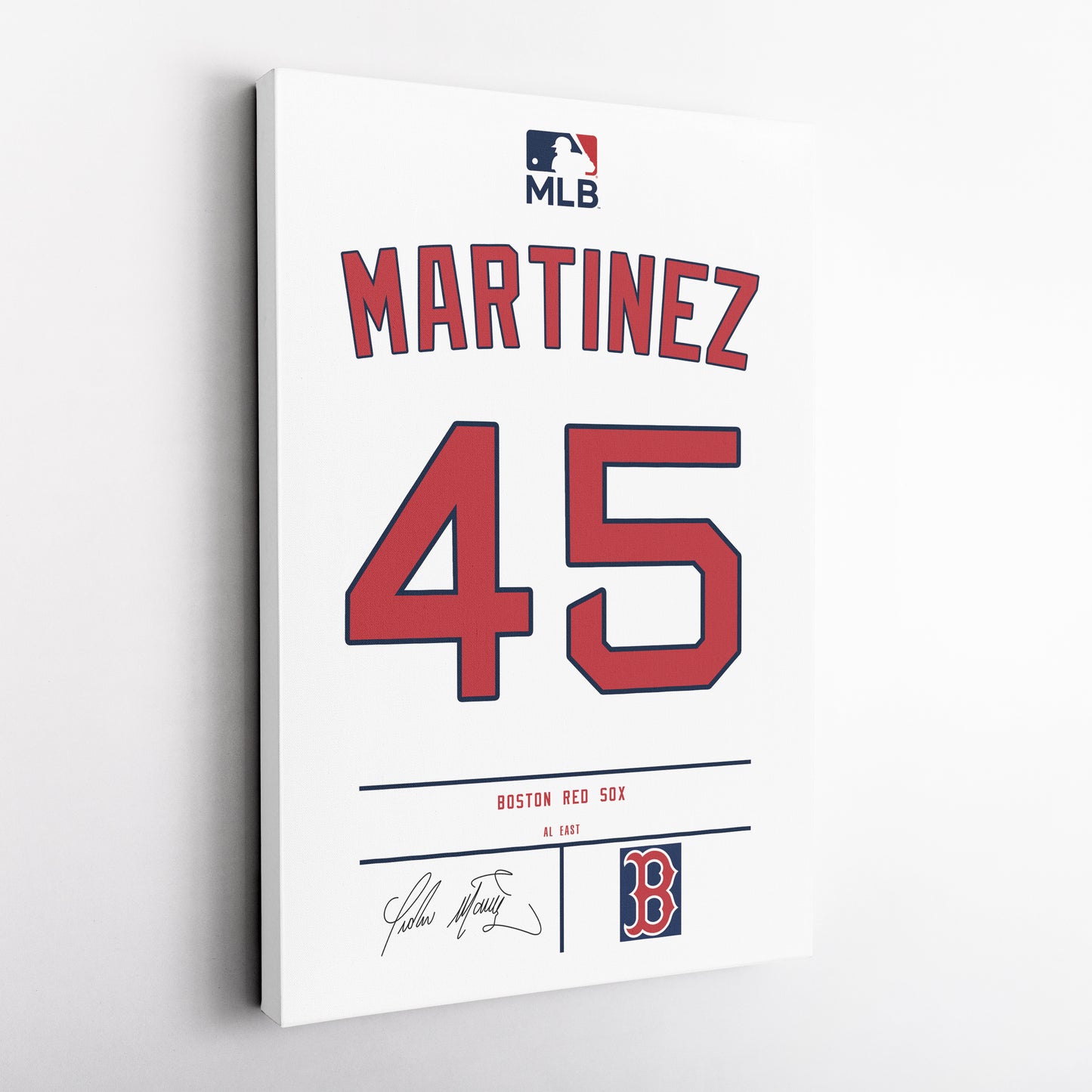 Pedro Martínez Red Sox Jersey Canvas Print | Wall Art Decor