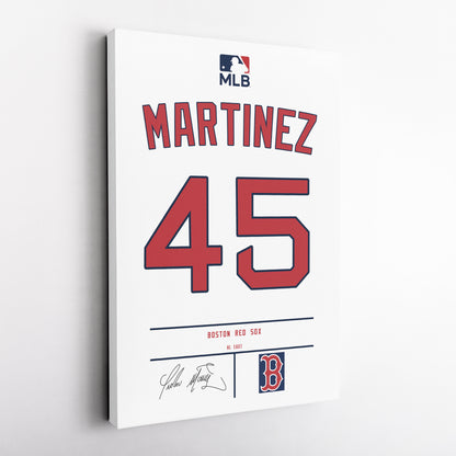 Pedro Martínez Red Sox Jersey Canvas Print | Wall Art Decor