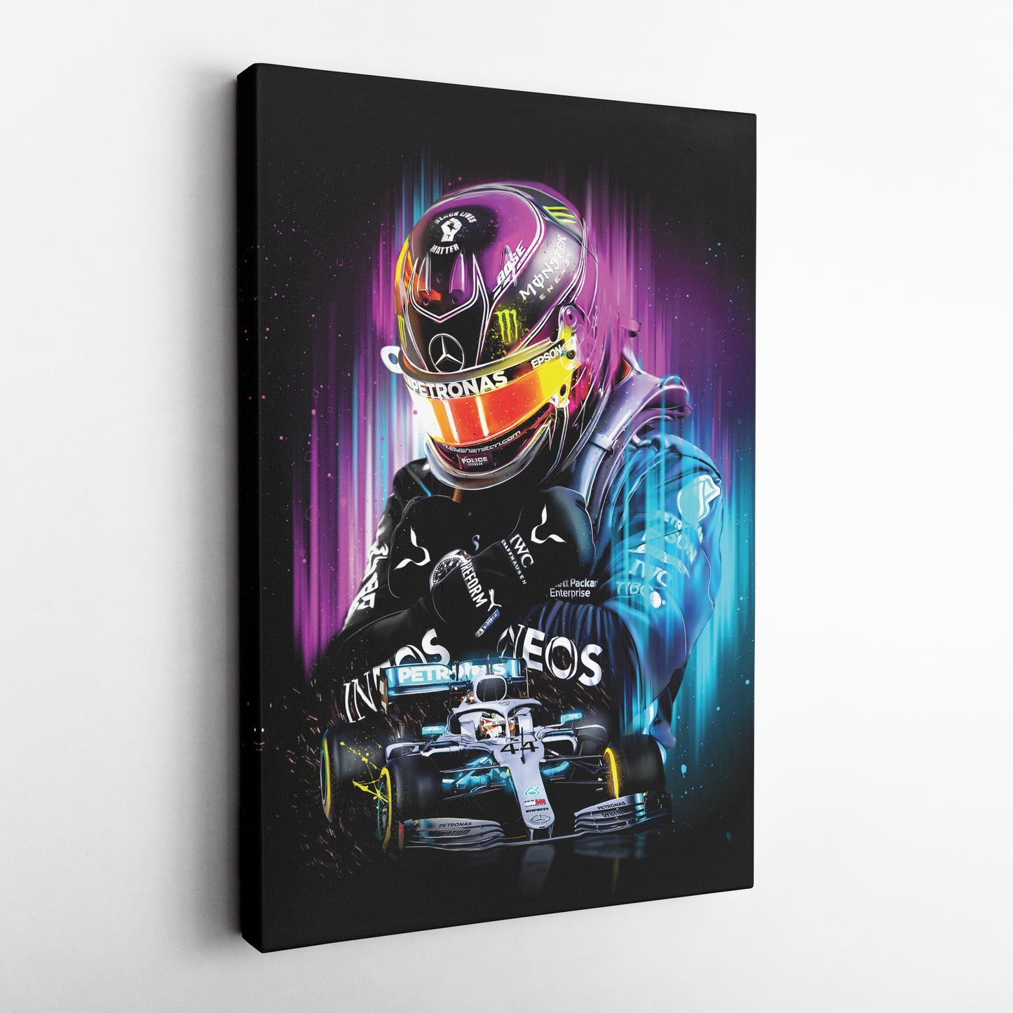 Lewis Hamilton Mercedes-AMG Petronas Canvas Print | F1 Champion Wall Art