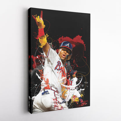Ronald Acuña Jr. Braves Canvas Print | Atlanta Baseball Wall Art