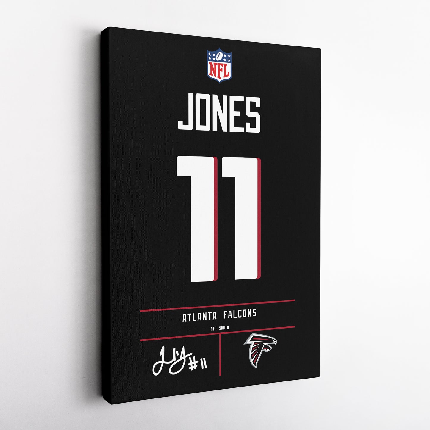 Julio Jones Atlanta Falcons Jersey Canvas Wall Art