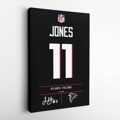 Julio Jones Atlanta Falcons Jersey Canvas Wall Art