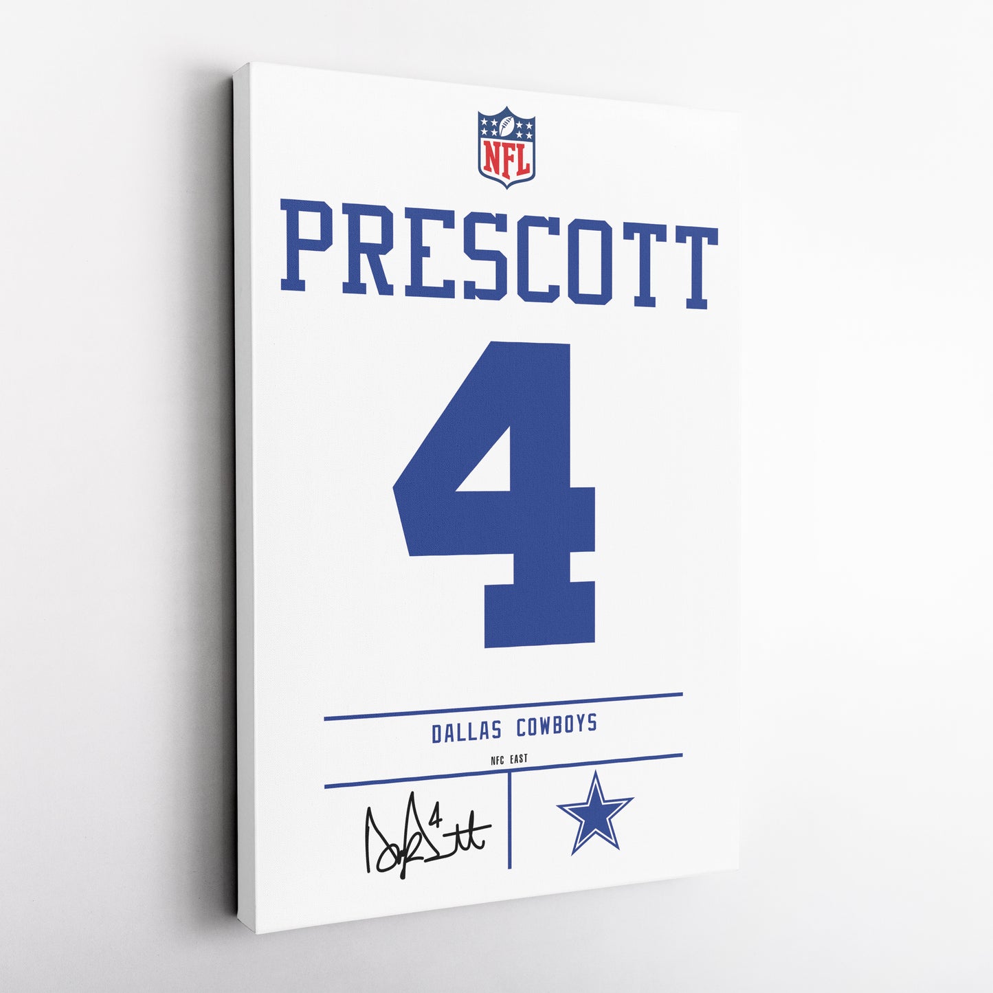Dak Prescott Cowboys Jersey Canvas Print | Wall Art Decor