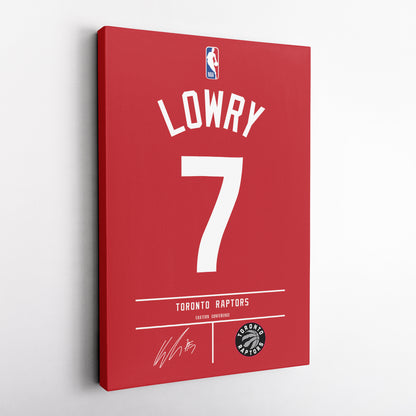 Kyle Lowry Raptors Jersey Canvas Print  Wall Art Decor