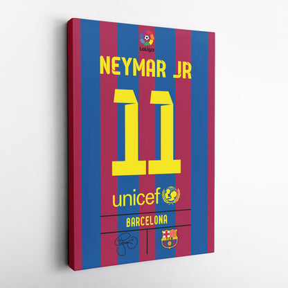 Neymar Jr. Barcelona Jersey Canvas Print | Wall Art Decor