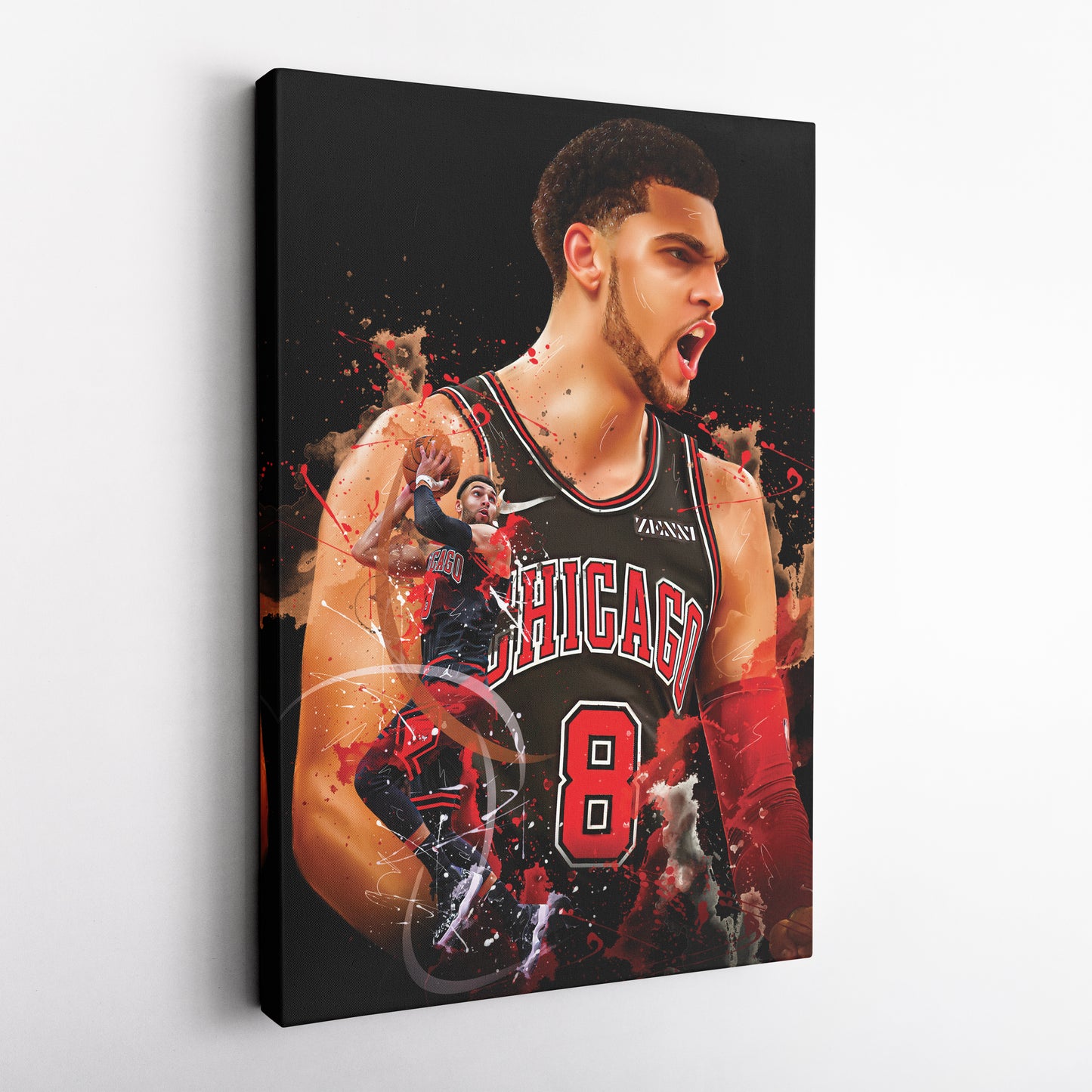 Zach LaVine Bulls Canvas Print | Chicago Basketball Wall Art