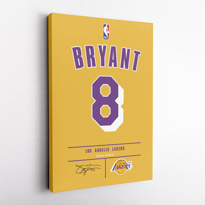 Kobe Bryant Lakers Jersey Canvas Print | Wall Art Decor