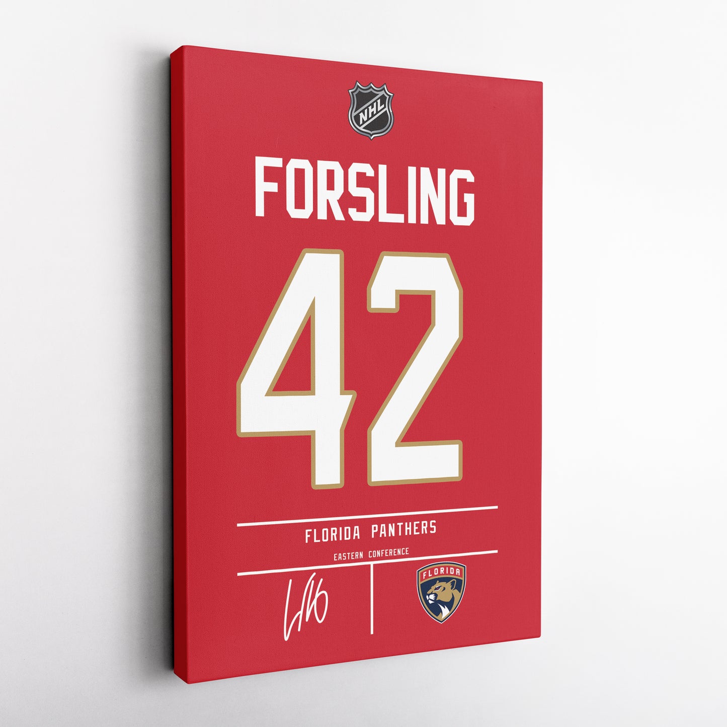 Gustav Forsling Panthers Jersey Canvas Print | Wall Art Decor