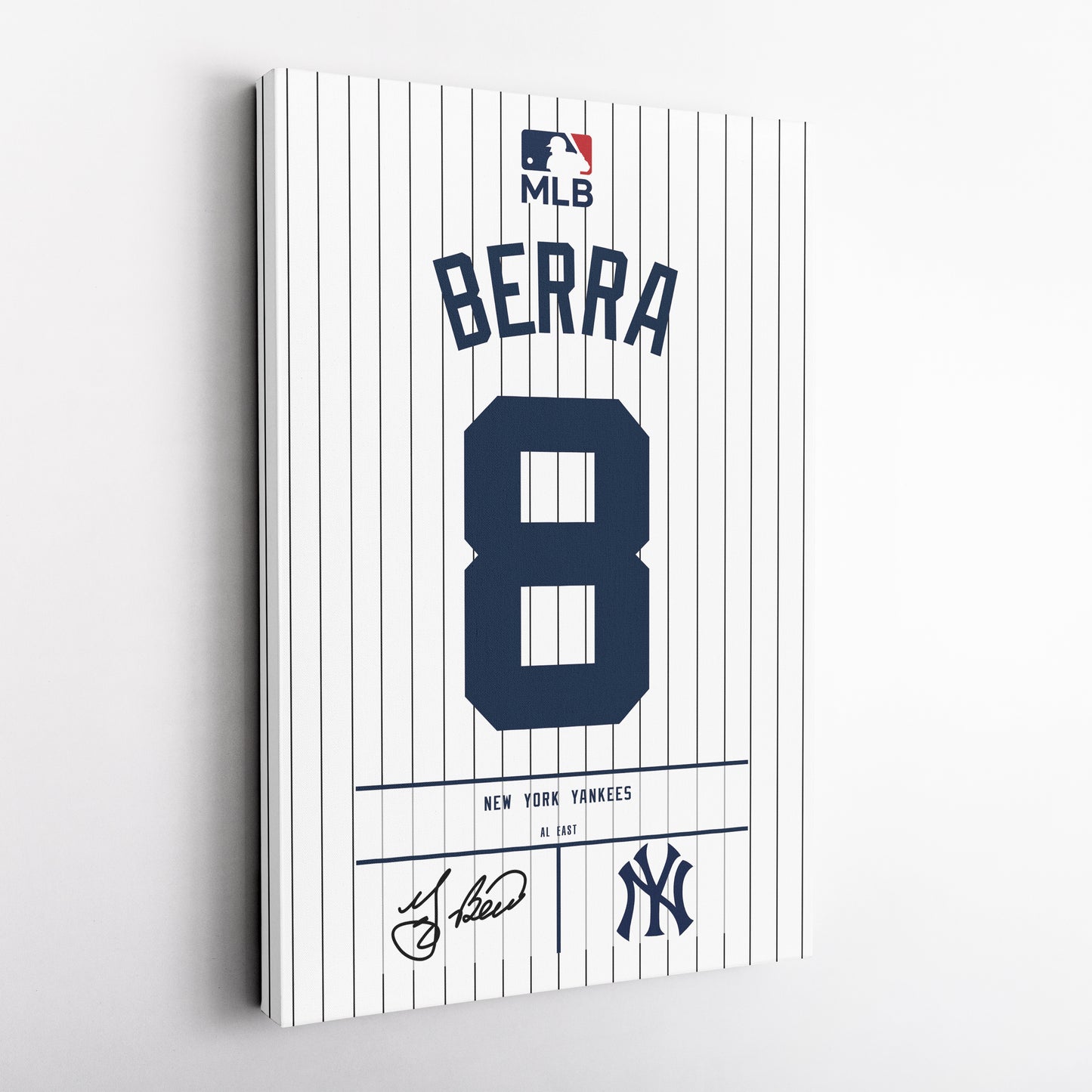 Yogi Berra New York Yankees Jersey Canvas Wall Art