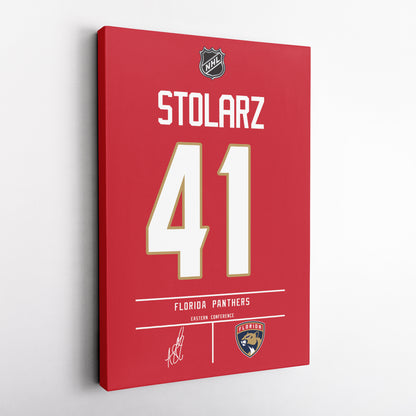Anthony Stolarz Panthers Jersey Canvas Print | Wall Art Decor