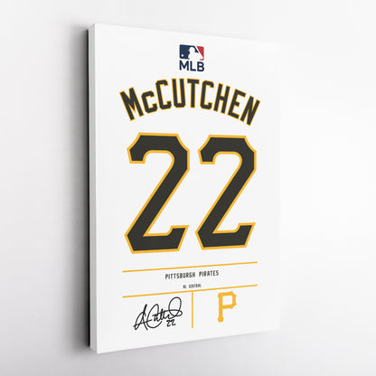 Andrew McCutchen Pittsburgh Pirates Jersey Canvas Wall Art