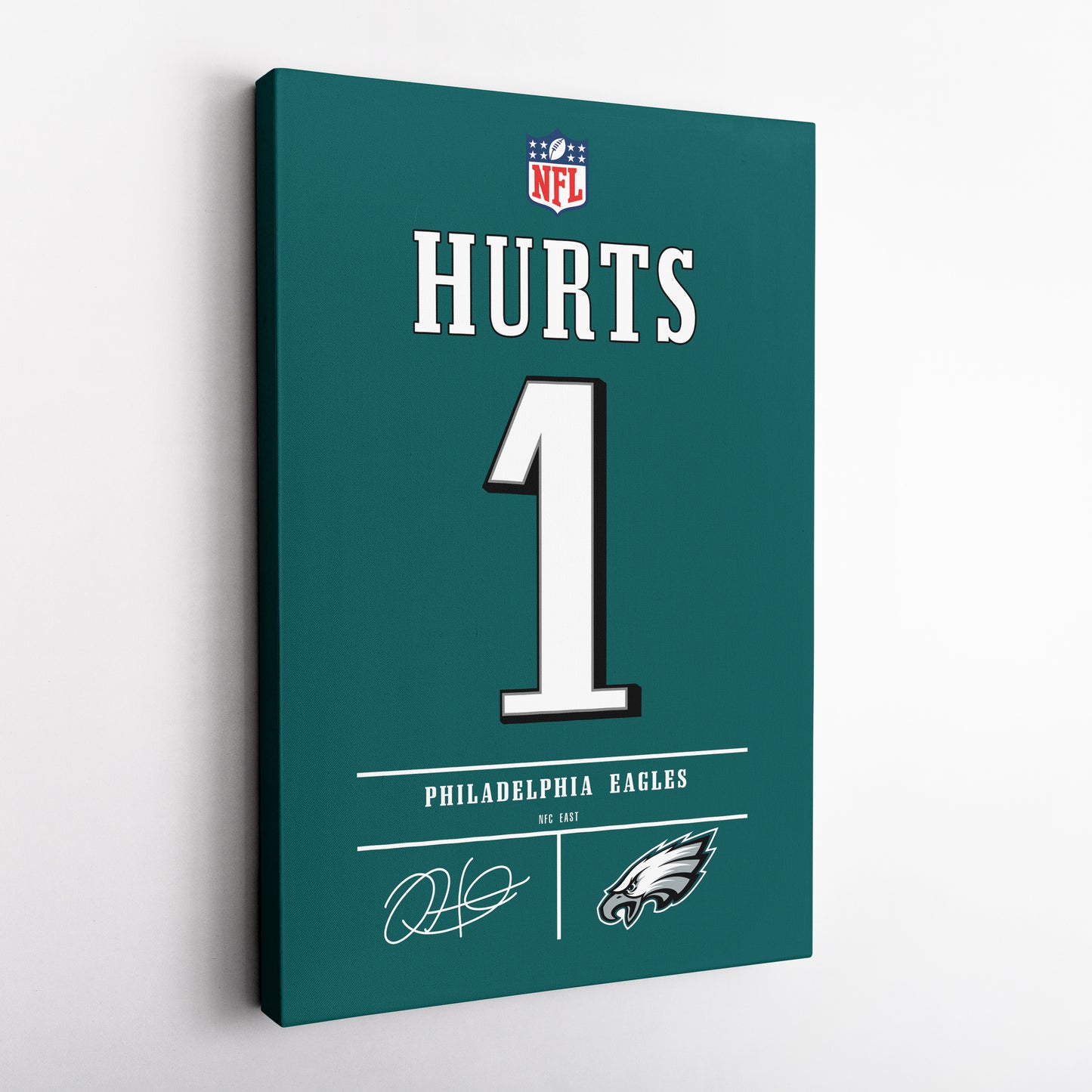 Jalen Hurts Eagles Jersey Canvas Print | Wall Art Decor