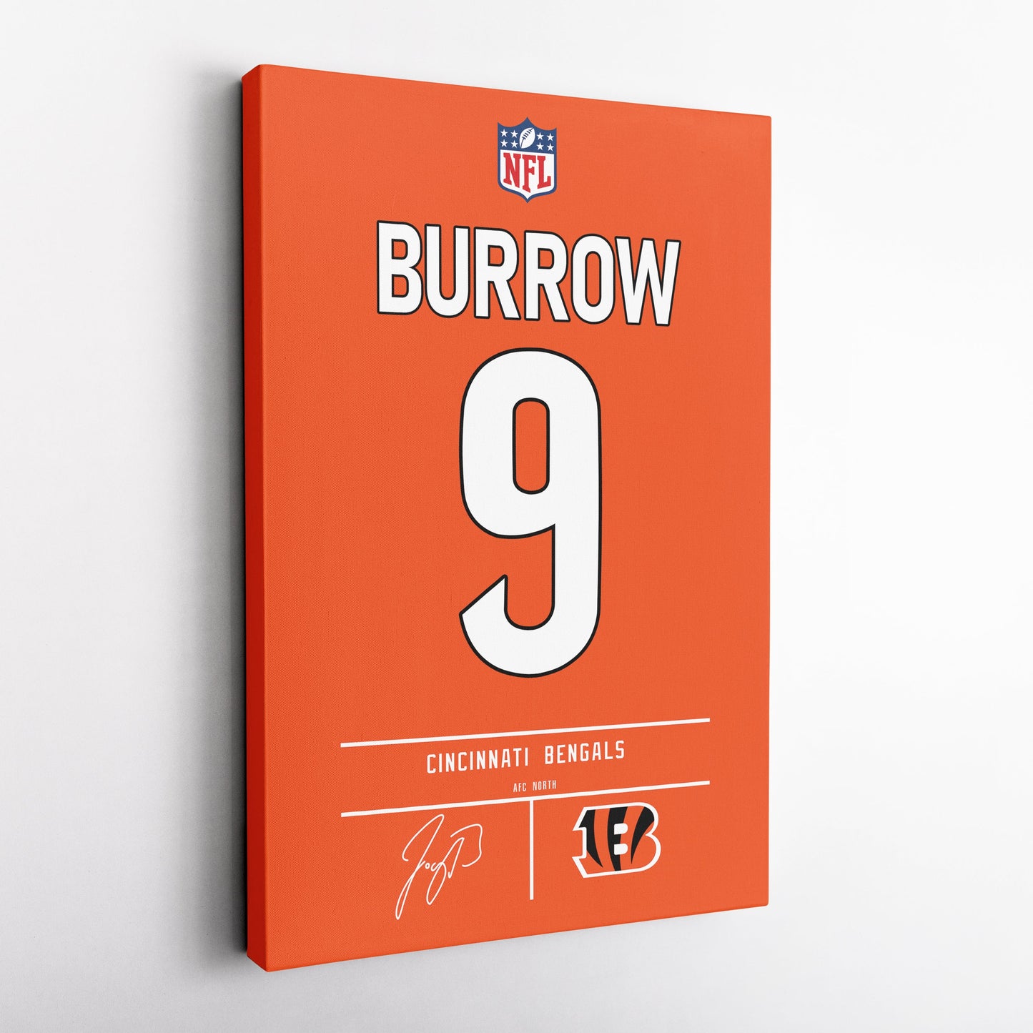 Joe Burrow Bengals Jersey Canvas Print | Wall Art Decor