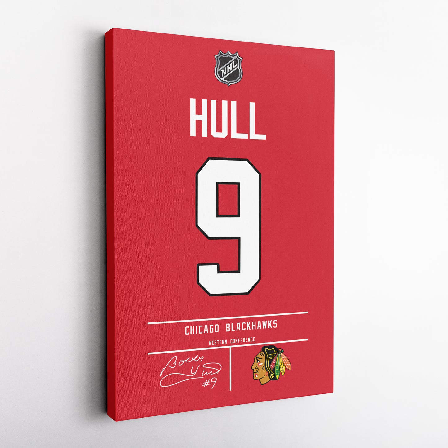 Bobby Hull Blackhawks Jersey Canvas Print | Wall Art Decor